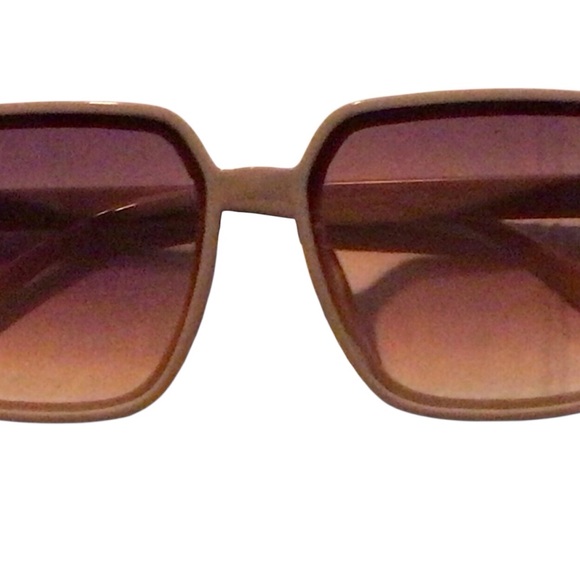 Accessories - Oversized Square Blush Pink Sunglasses with Gradient Lenses